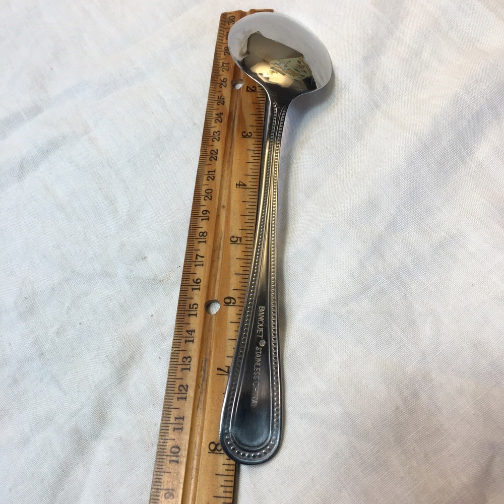 Banquet Stainless Spoon Beaded 8 1/8” Flatware