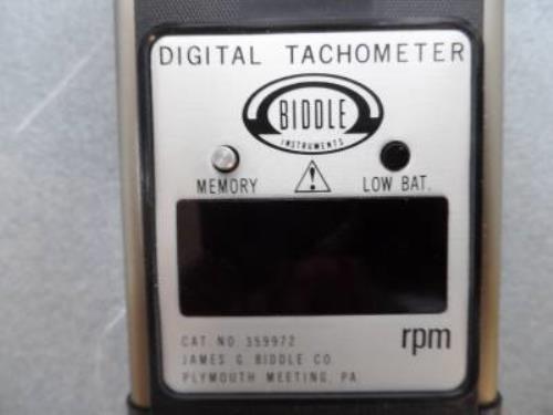 Biddle Instruments Cat. No. 359972 Digital Tachometer With Case