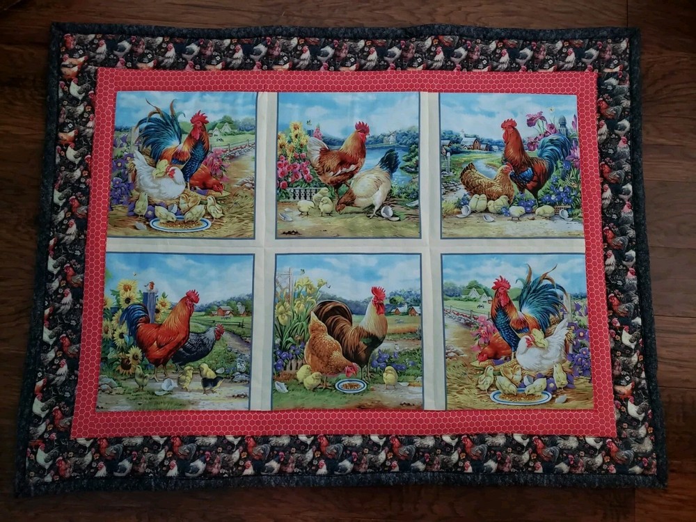 Quilt, Handmade, Chickens