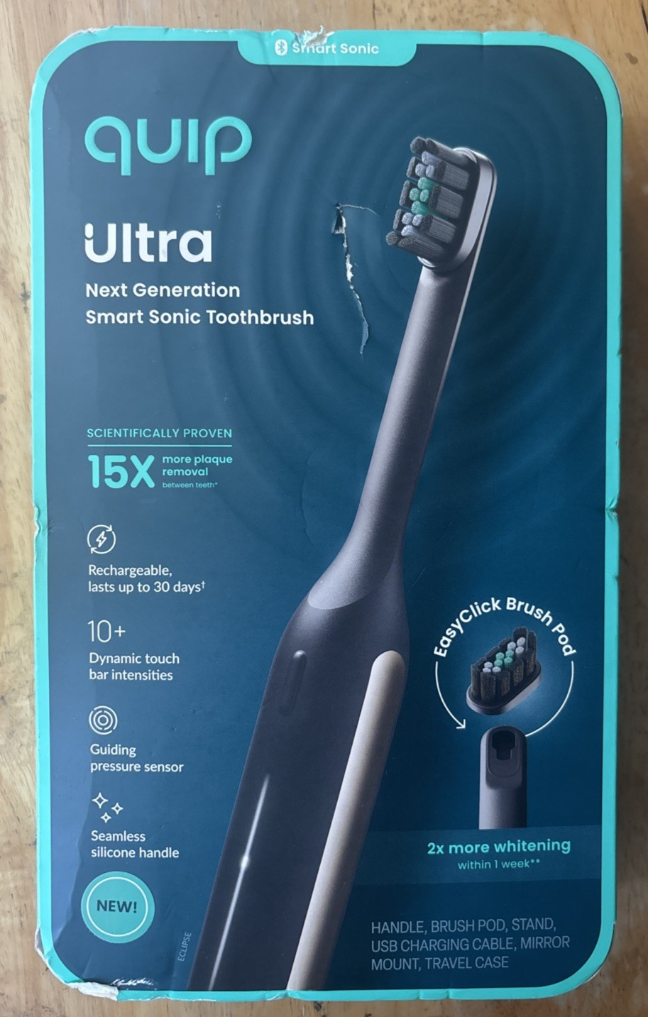 Quip Ultra Next Generation Smart Sonic Electric Toothbrush - Eclipse...NEW!!