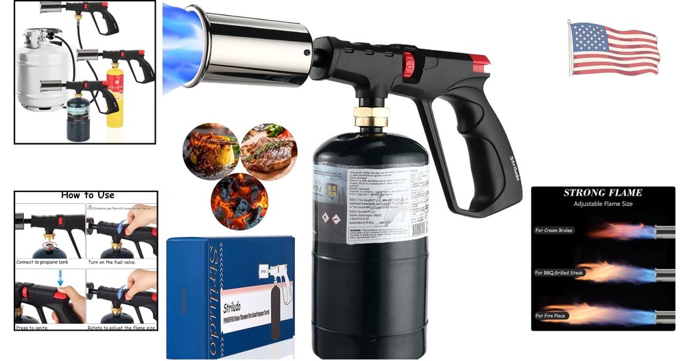 Powerful Adjustable Culinary Torch - Sear, Grill, and Ignite with Confidence