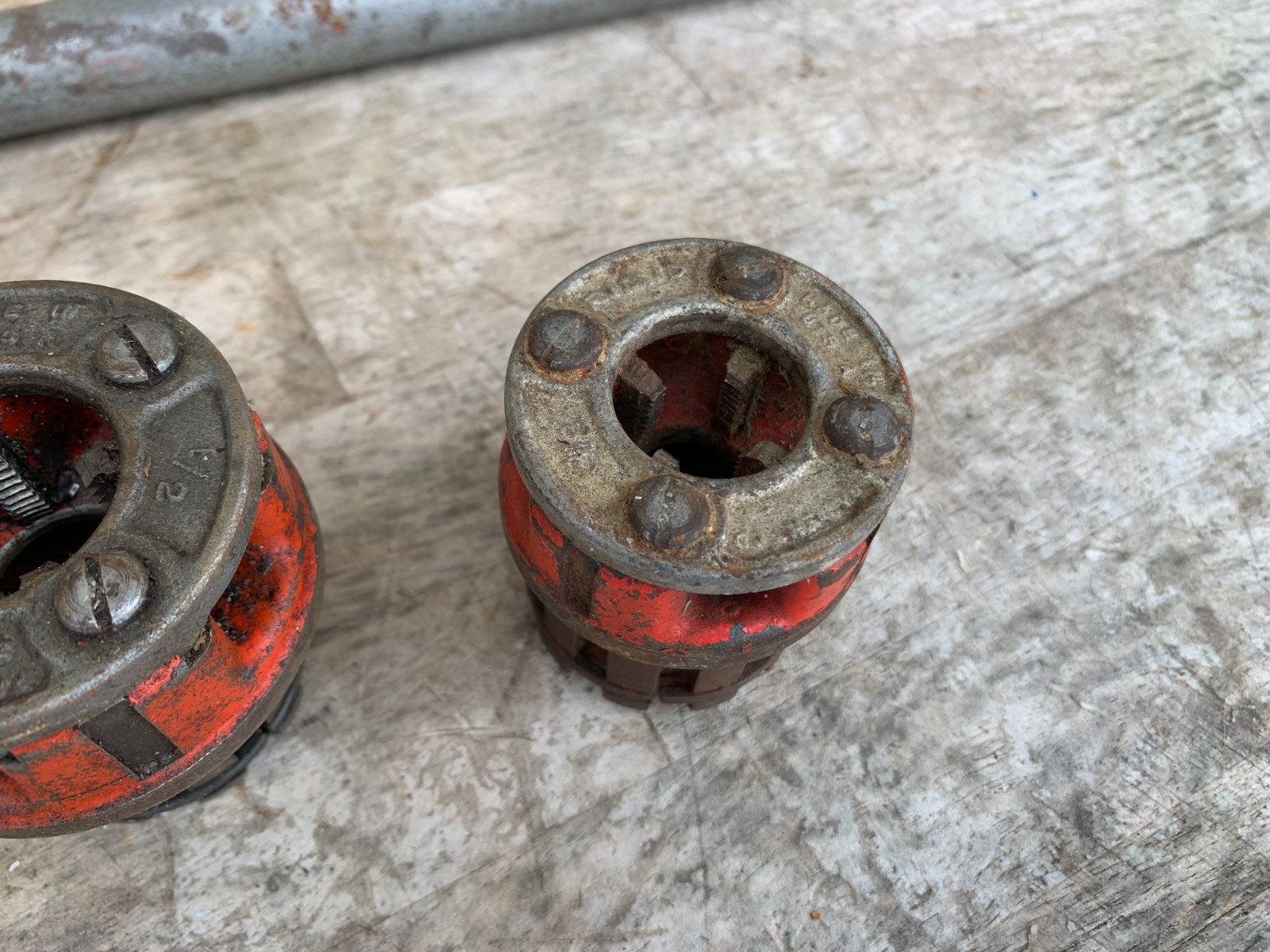 Ridgid 00-R 6 Pc VTG Pipe Threader Kit Ratchetting Die Head 3/8- 1" USA Made