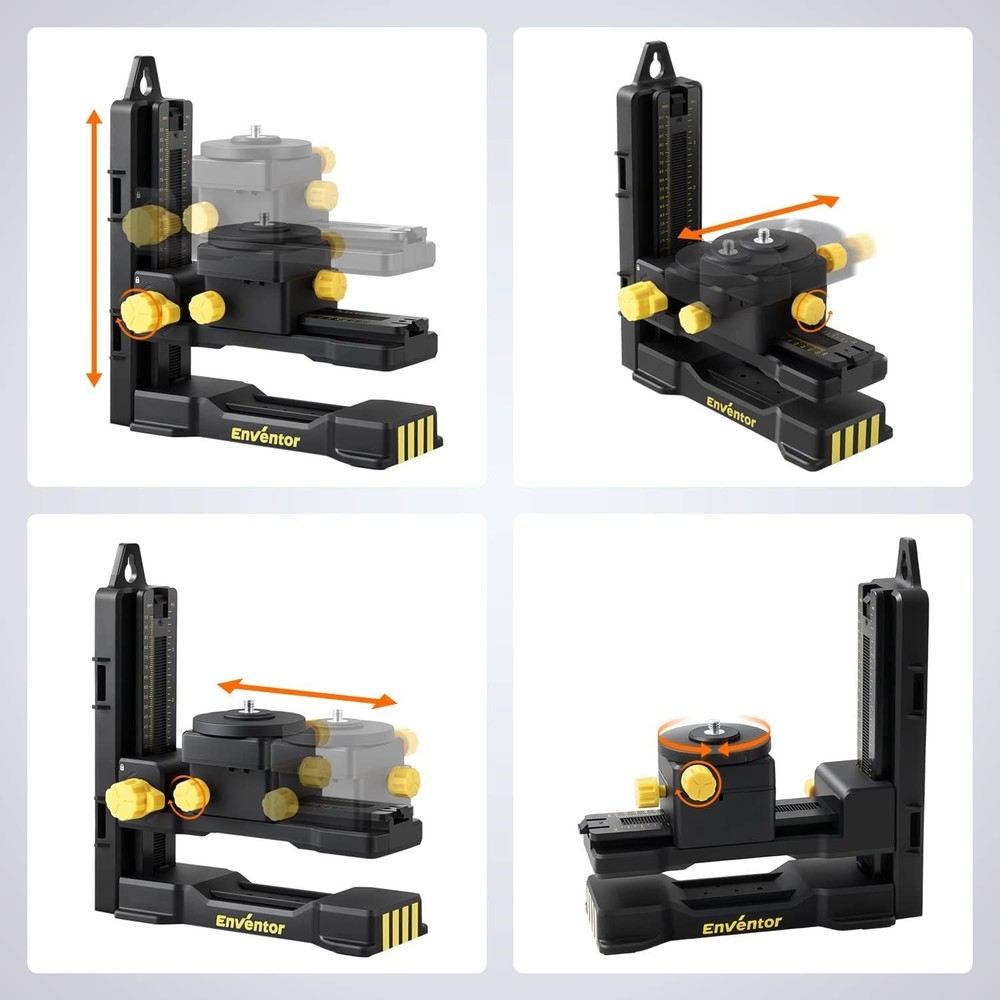 ENVENTOR Multi-Directional Fine-Tuning Laser Level Bracket L-Shape Magnetic Base