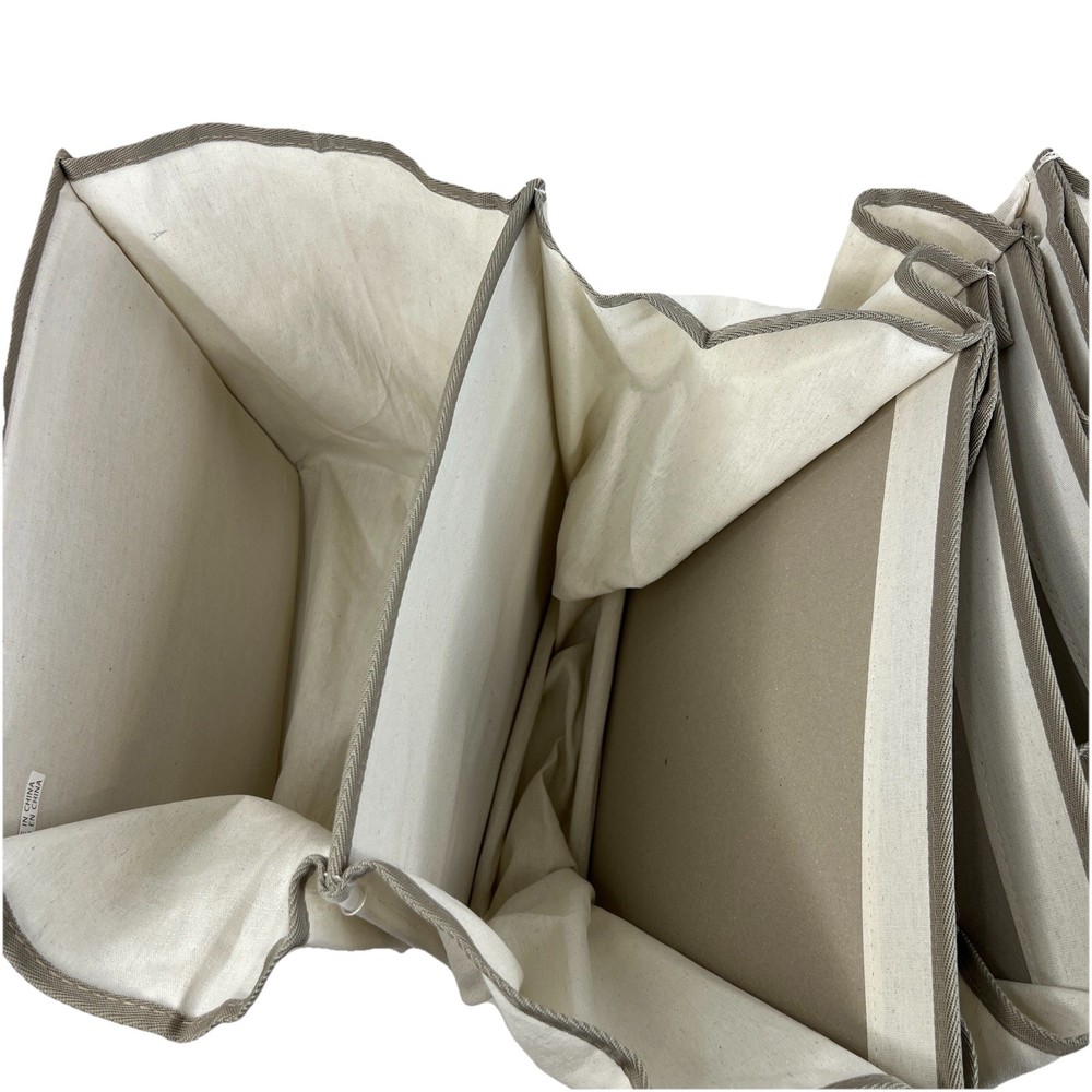 Closet Organizer Hanging Beige by Real Simple 6 Compartments + 2 Side Pockets