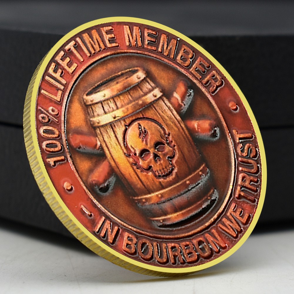 Old Bastards Bourbon Club Lifetime Member Medal - Sip, Swear & Survive Coin