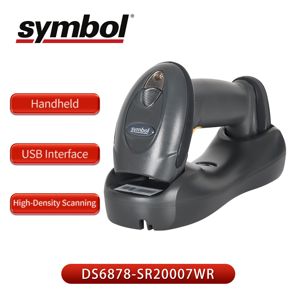 Zebra Symbol DS6878-SR20007WR Wireless Bluetooth Barcode Scanner USB With Cradle