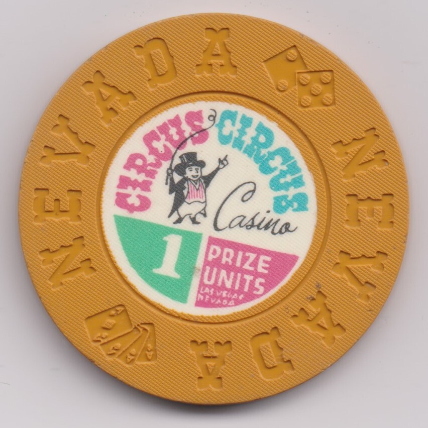 Circus Circus 1 Prize Units Chip 1968