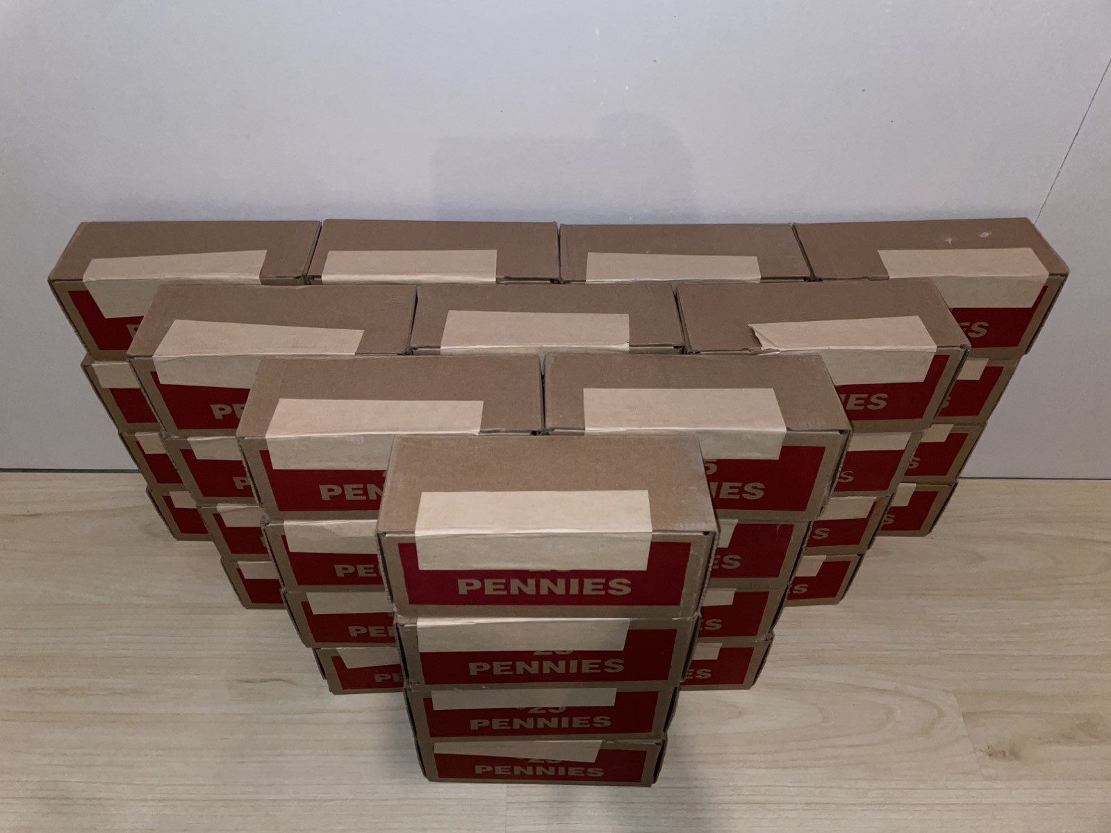 SEALED Bank Box of Pennies $25 Face Unopened Unsearched Lincoln Cents