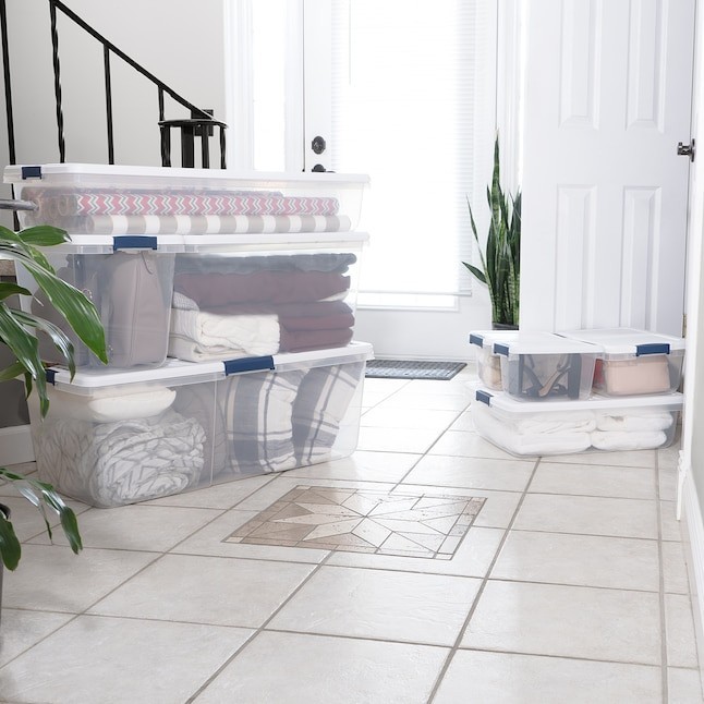 Project Source Large 13 -Gallons (52 Quarts) Stackable Underbed tote