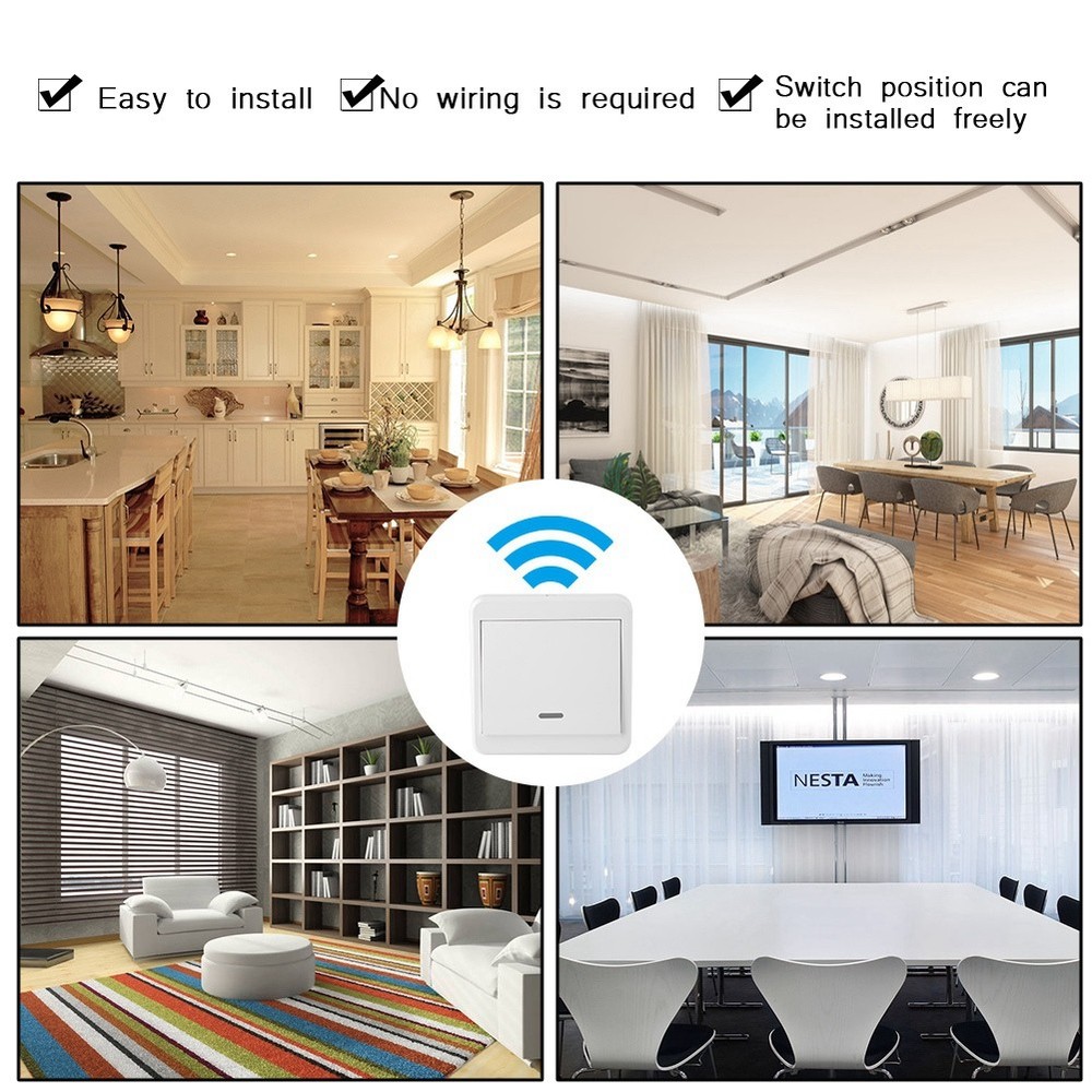 AC Panel 86 Wall Wireless Remote Control Relay Switch Transmitter & Receiver BEA