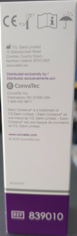 4-Pack CONVATEC Eakin 839010 Cohesive Ostomy Paste 2.1oz/Box Brand New