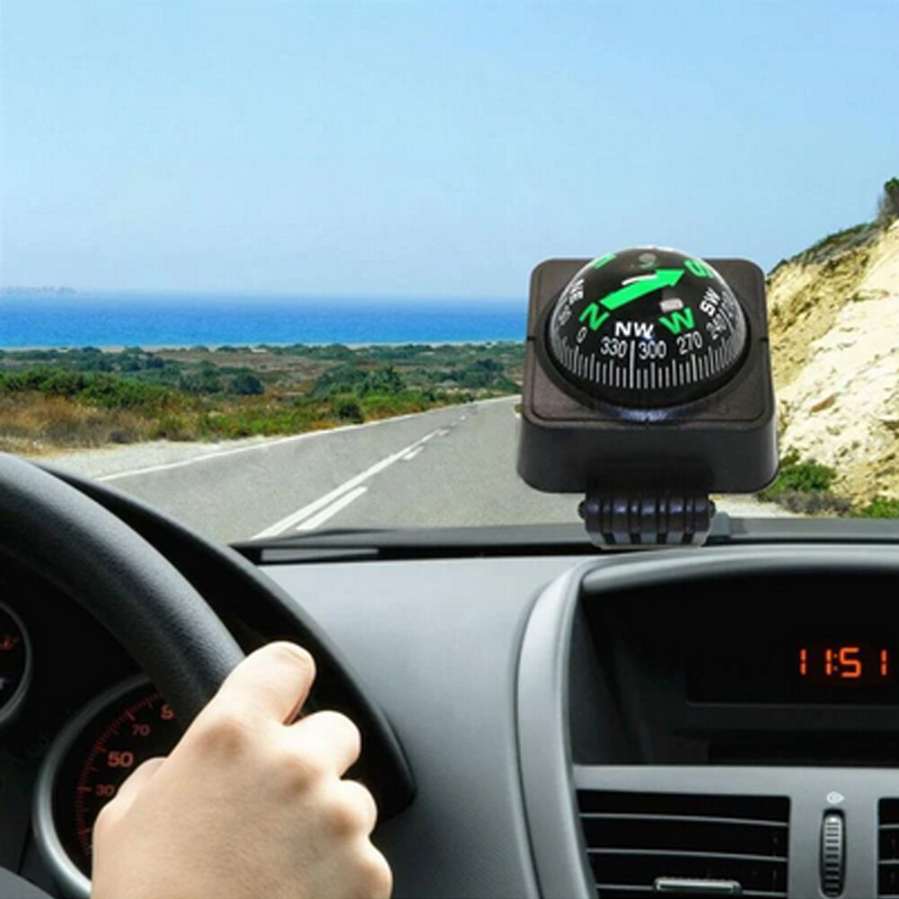 2PC Portable Car Dashboard Navigation compass ball For Outdoor Boat Marine Truck