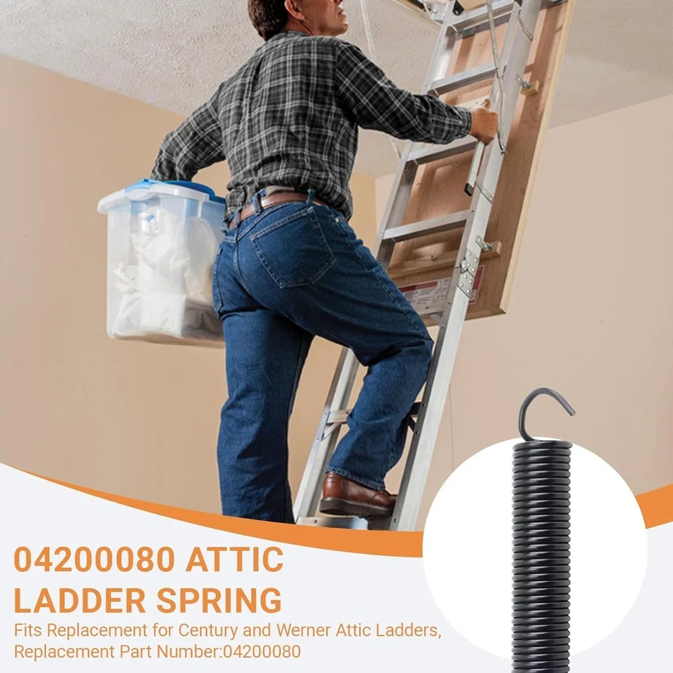 04200080 Attic Ladder Spring Replacement Kit,Pull Down Stair Black