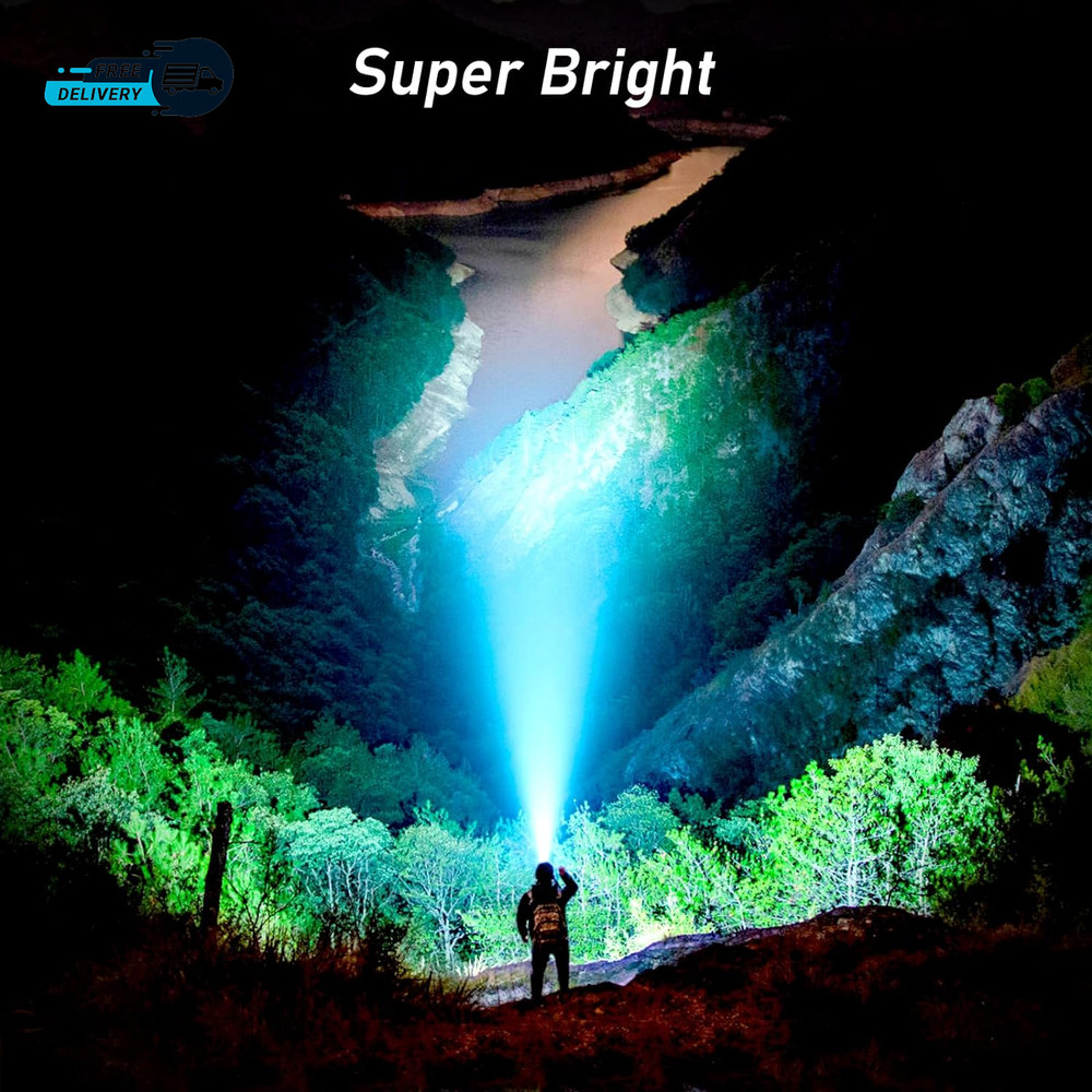 LED Headlamp Rechargeable2000L High Lumen Super Bright Dimmable Headlight