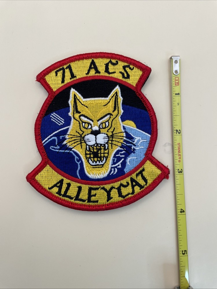 AIR FORCE 71 ACS ALLEYCAT EMBROIDERED PATCH
