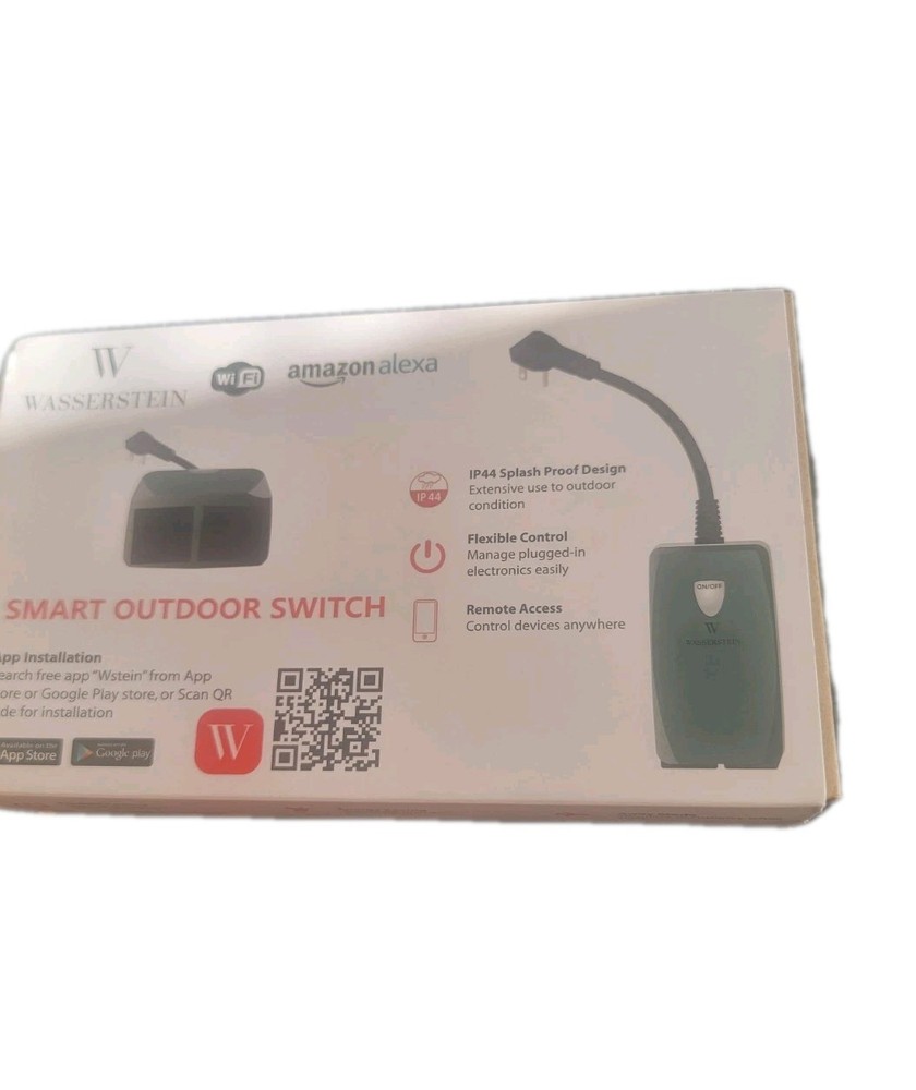 Wifi Smart Outdoor Plug Outlet Socket Alexa Google Wireless Control Switch. New