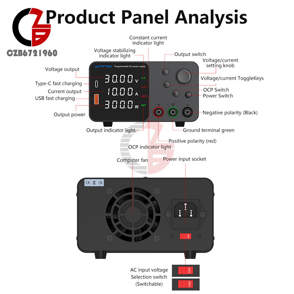 High Accuracy Adjustable DC Power Supply Bench Power Source Voltage Regulator