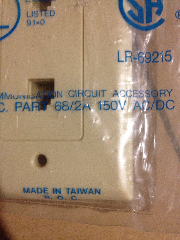 Modular Phone Jack communication circuit accessory 68 / 2A LR-69215