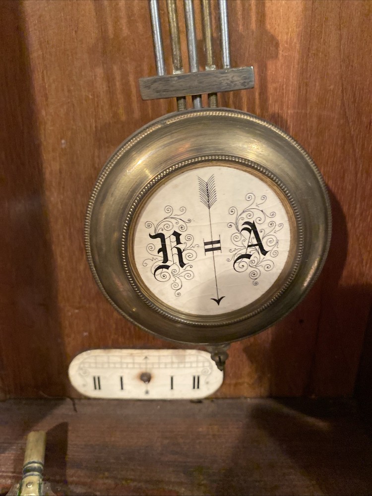 Antique Junghans German Large Solid Wood Wall Clock