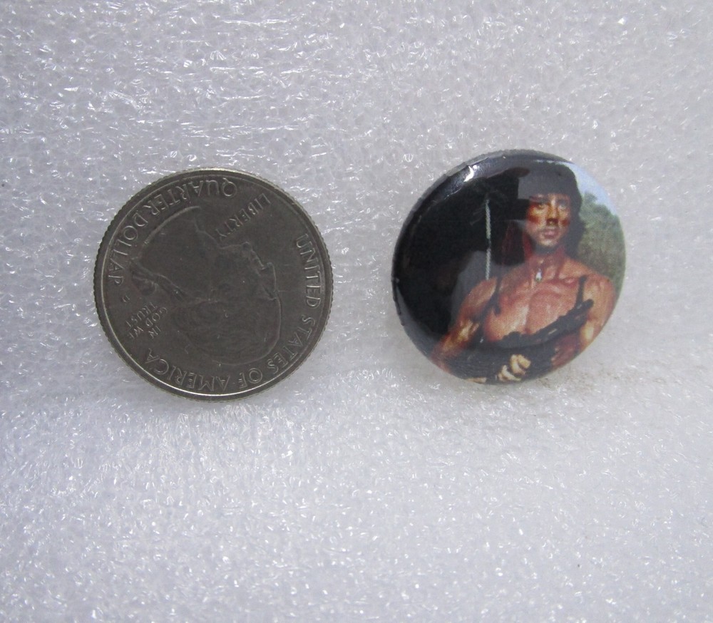Rambo Button Pin