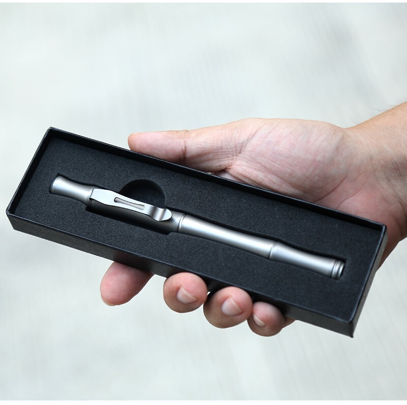 Titanium Survival Whistle Ballpoint Pen – Camping Gear Gift & Collectible Tool