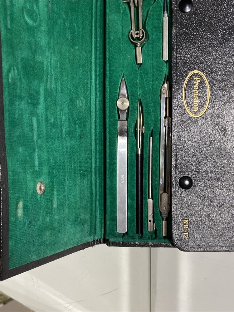Vintage German Drafting Set 19- Tools Precision Engineering Drawing Kit