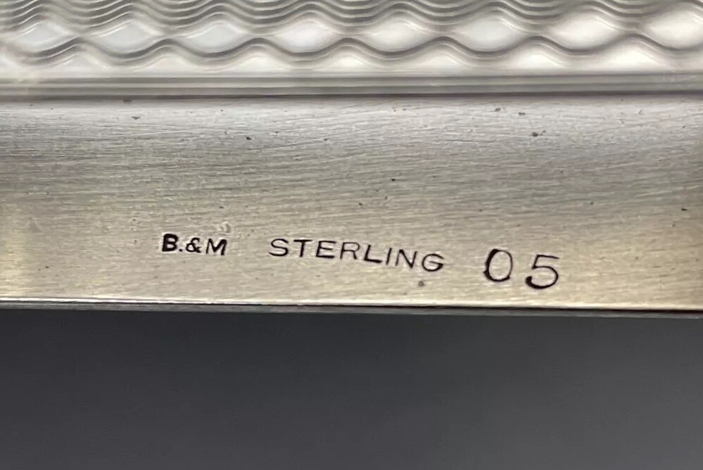 Sterling Silver Napkin Ring Name Engraved “TED” B&M Maker