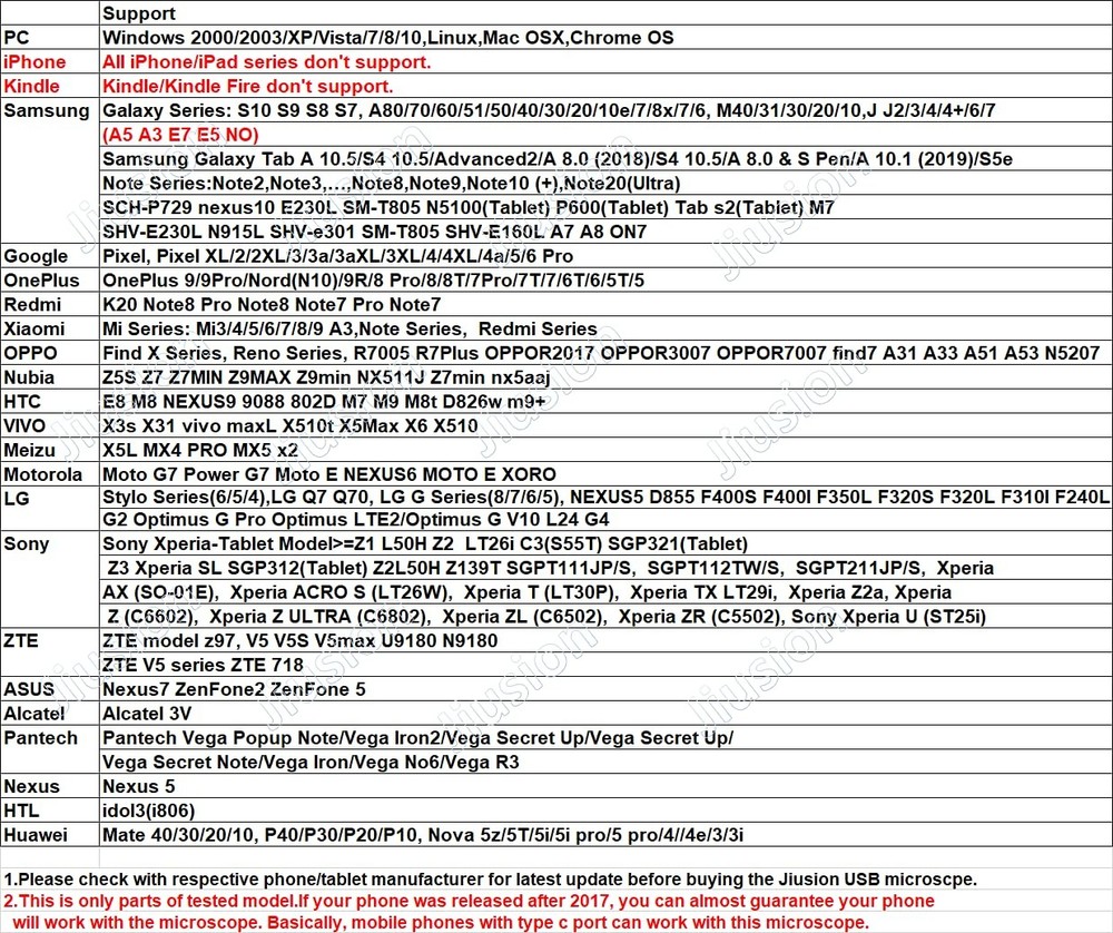 2K HD 2560x1440P USB Digital Microscope for Android Cellphone and Tablet Wind...