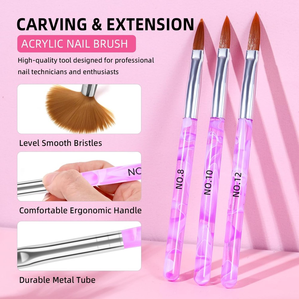 Acrylic Nail Kit with Drill & U V Light - Complete Starter Set for Beginners ...