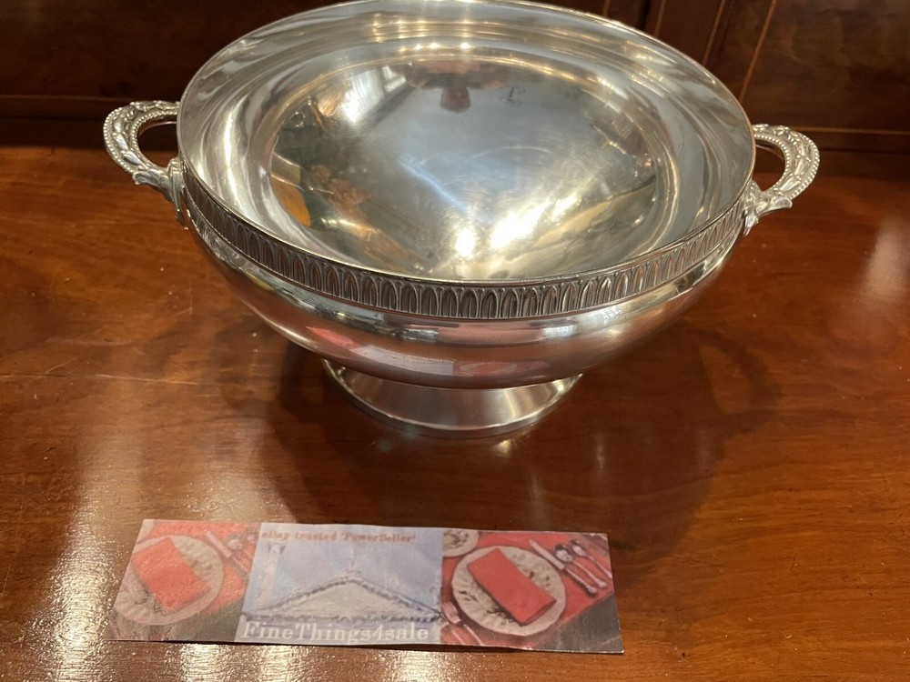 VINTAGE GORHAM SILVER 1890 RESTRAINED CLASSICAL STYLED HANDLE FOOTED OPEN BOWL