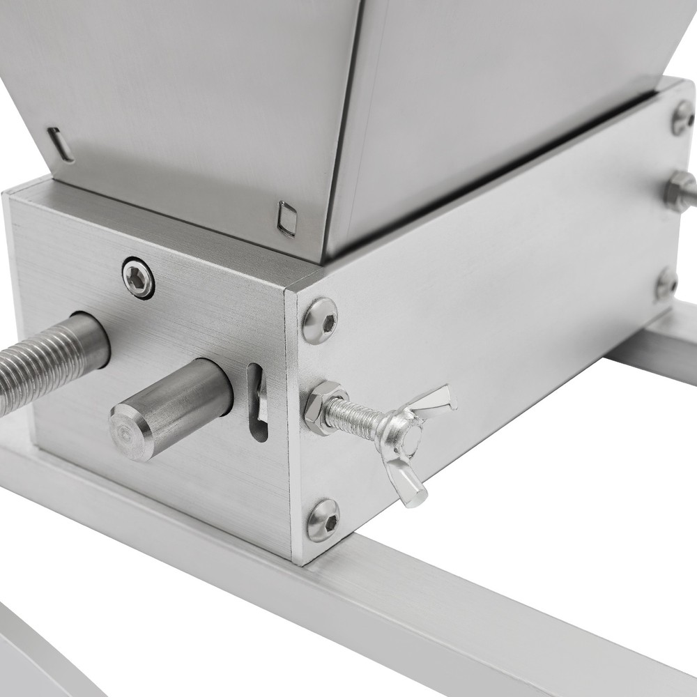 2 Rollers Malt Mill - Adjustable Grain Crusher for Home Brewing