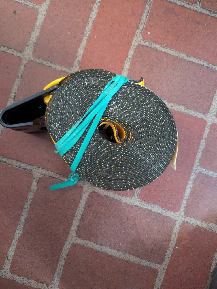 (1 Pack) Kinedyne 4" x 30' Winch Strap with Flat Hook - Gold