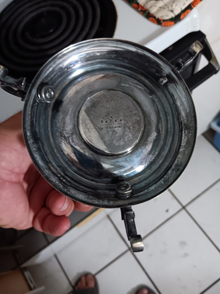 Antique English Silver Plate Condiment Egg Codder Eagle Finial Handle