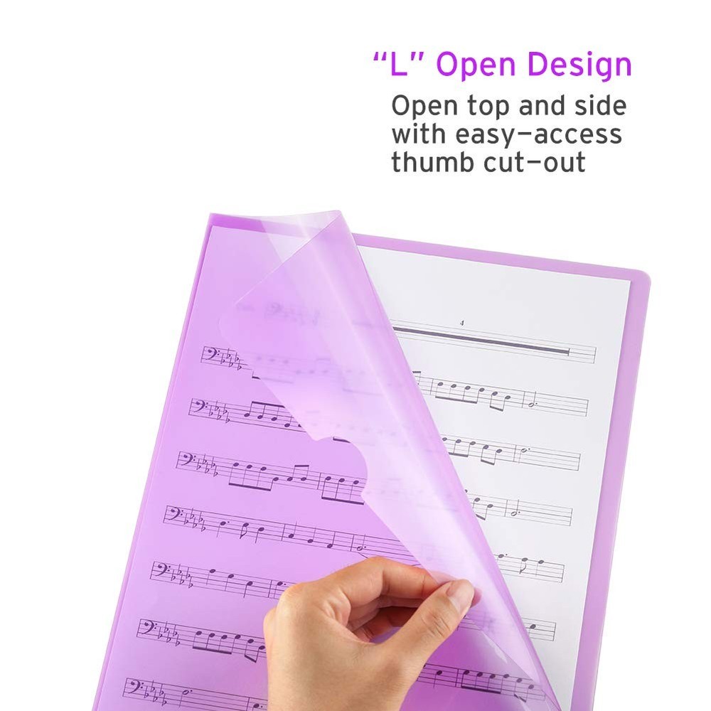 25 Pack Clear Document Folder Project Pockets, Clear Plastic Folders Letter S...