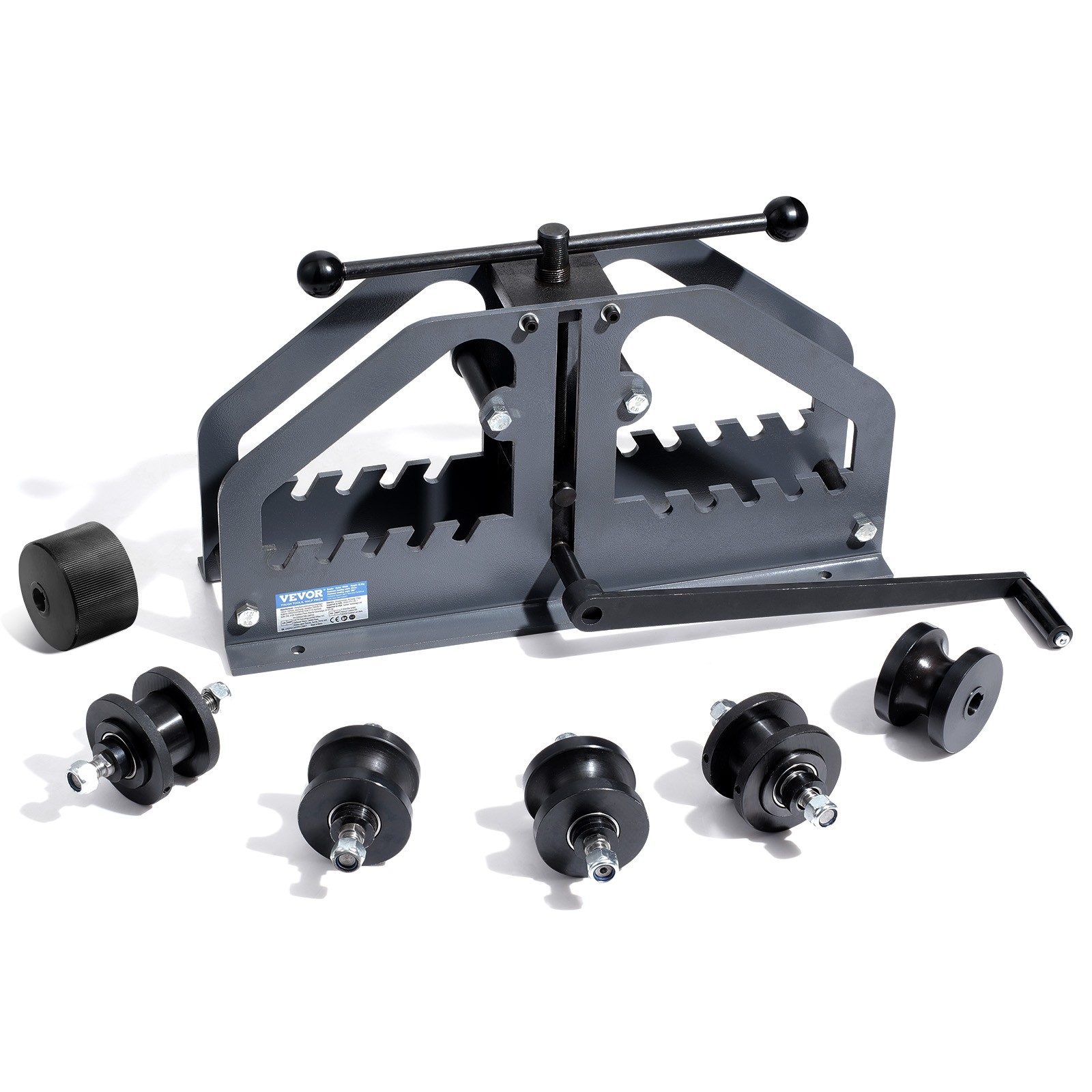 VEVOR Tube Roller Bender Max 1-1/2" Manual Tube Pipe Roller Bender with 6 Dies
