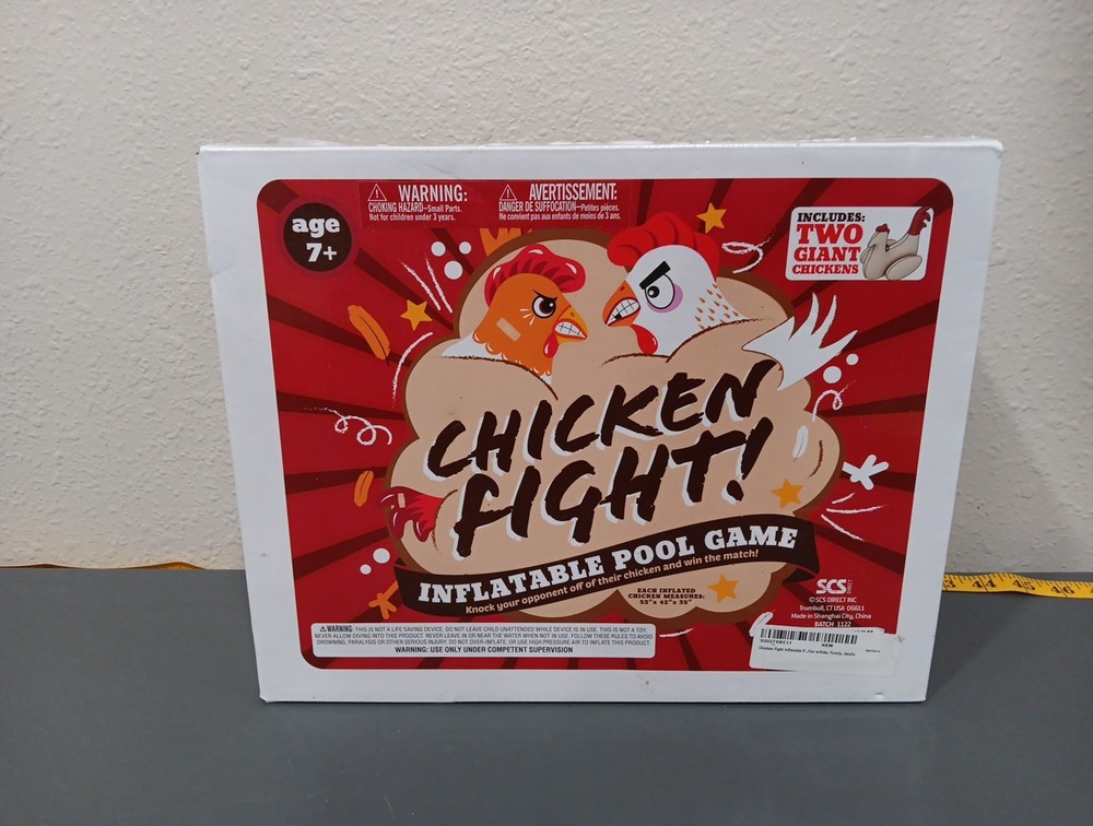 Chicken Fight Inflatable Pool Float Game Set - Includes 2 Giant Battle Ride-Ons