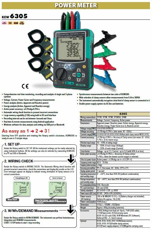 KYORITSU KEW6305-01 (Power Meter Set)