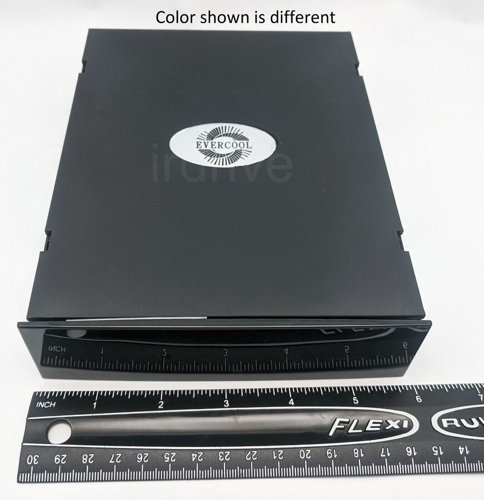 New Evercool Desktop PC Case Front 5.25" Drive Bay Beige Panel Storage Drawer
