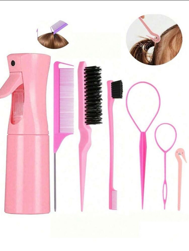 Pink Hair Styling Tool Set