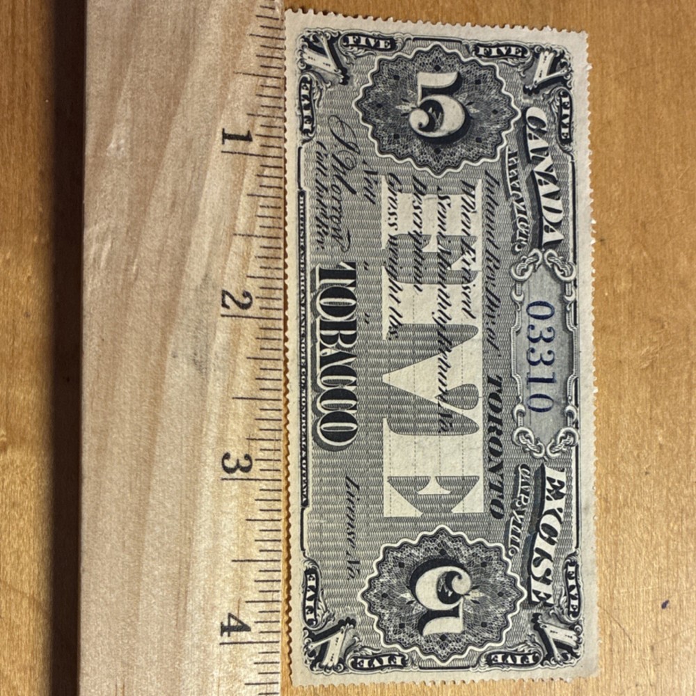 Rare Canada excise tobacco stamp