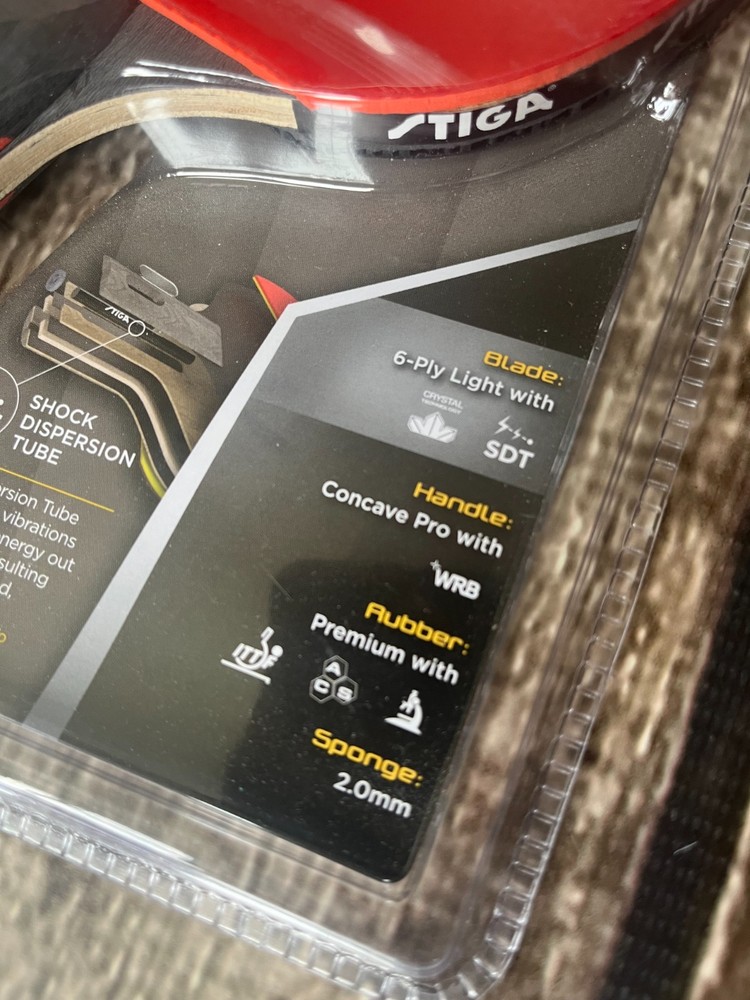 STIGA EVOLUTION PREMIUM PING PNG PADDLE NEW IN PACKAGE