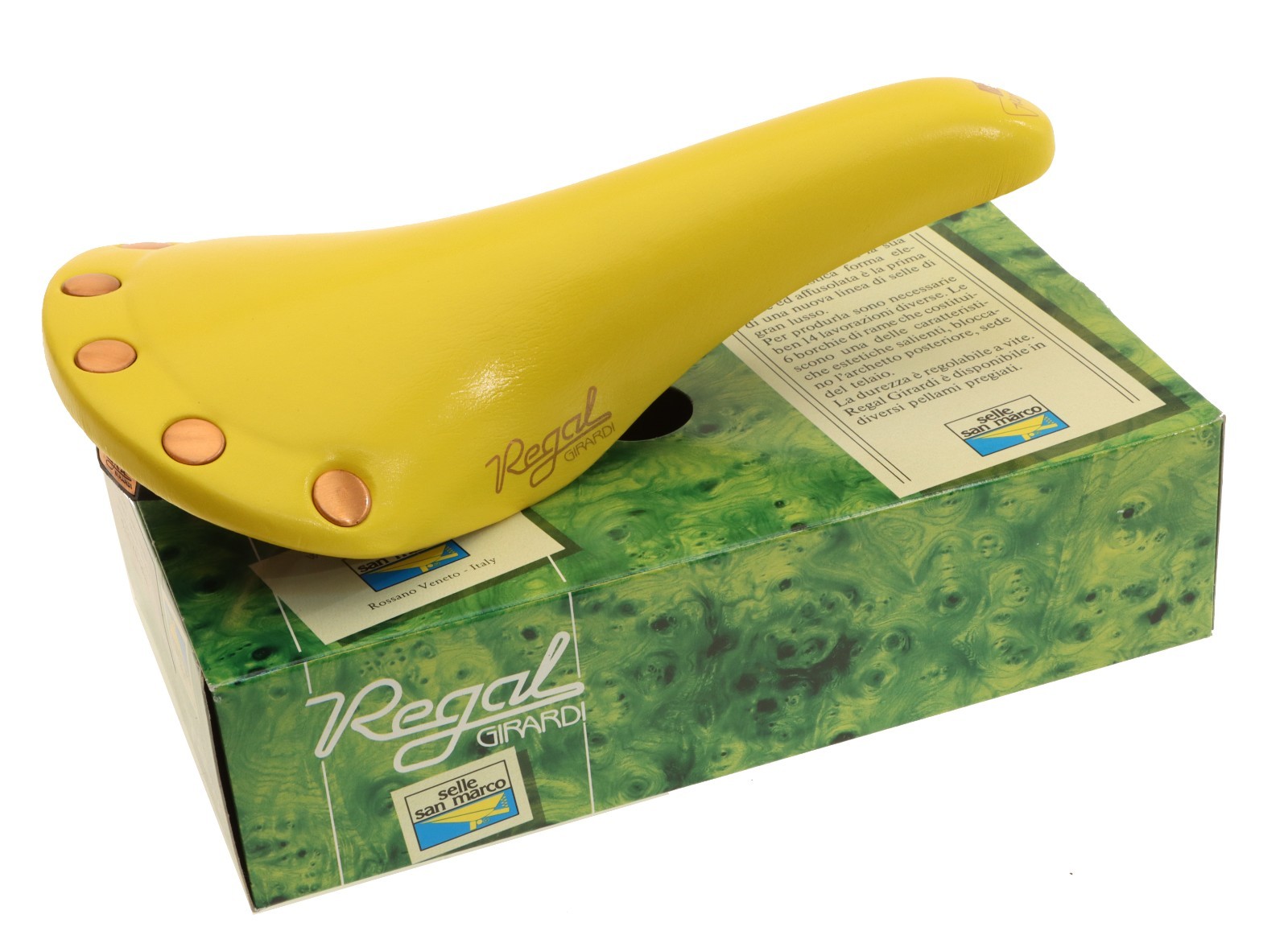 Selle San Marco Regal Girardi Yellow Leather Saddle Copper NEW Box NOS
