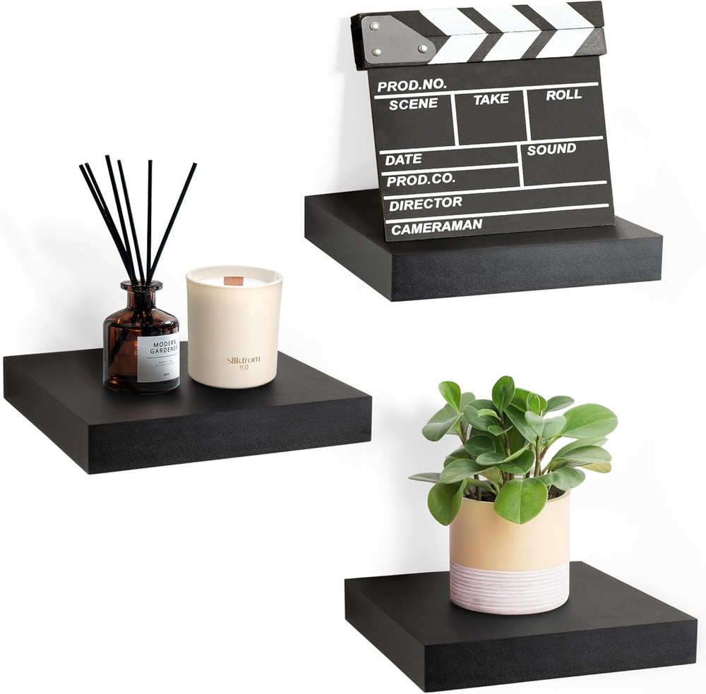 Floating Shees for Wall – Square Floating Shelf with Invisible
