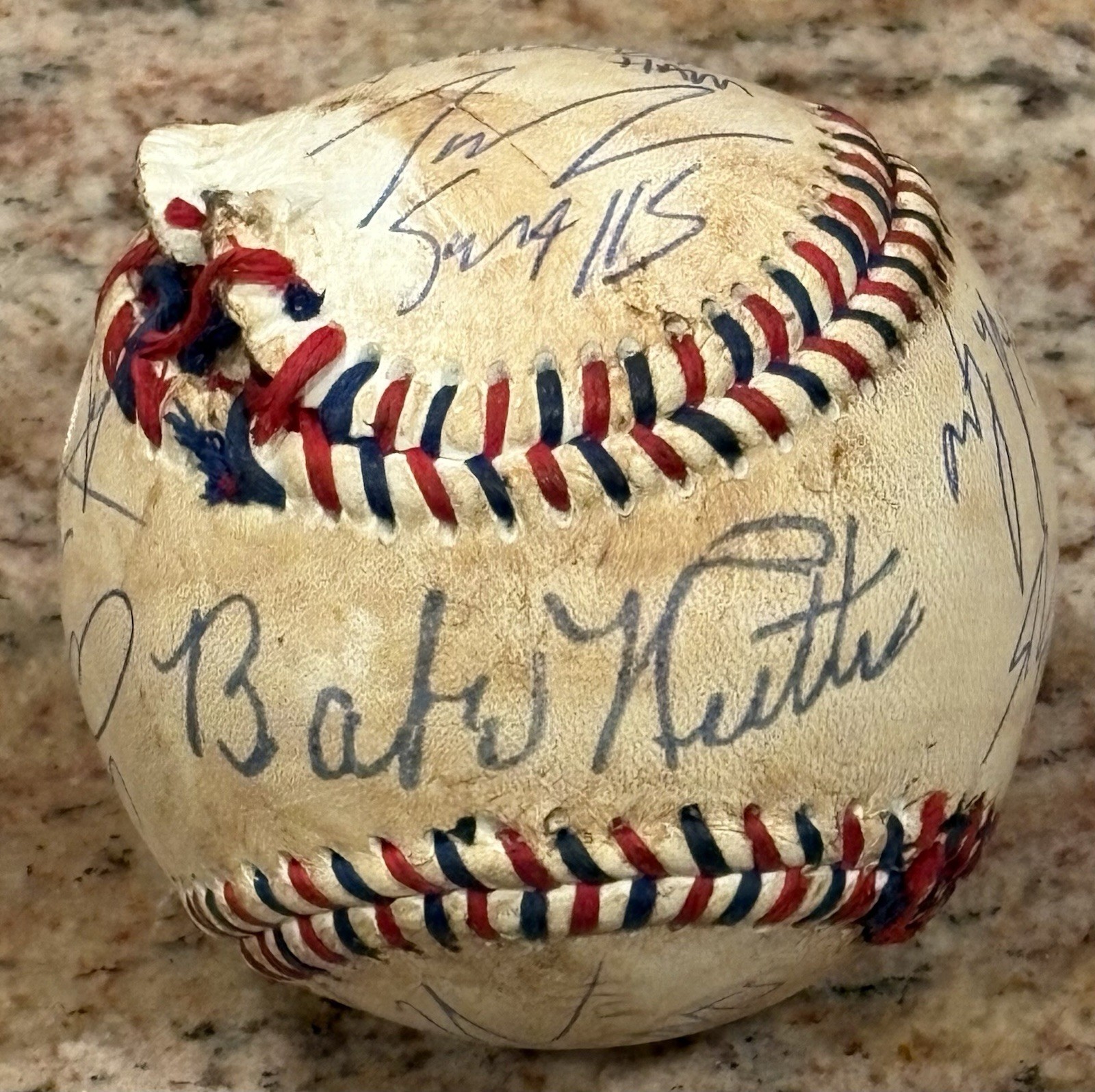 Sandlot Cast Signed Custom Baseball w/8 Signatures- Beckett W Holo