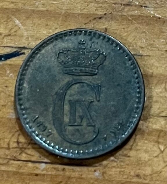 1897 1 Ore Denmark Coin