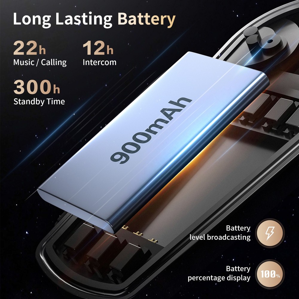 2X FX8 PRO Motorcycle Intercom Helmets Bluetooth Headset Quick Pairing 3 Sounds