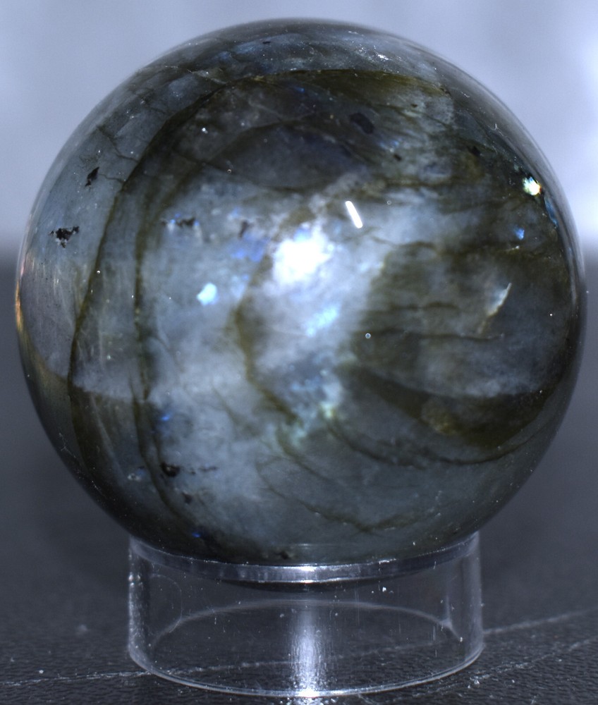 Beautiful Labradorite Sphere w/Stand 2"/191 Grams