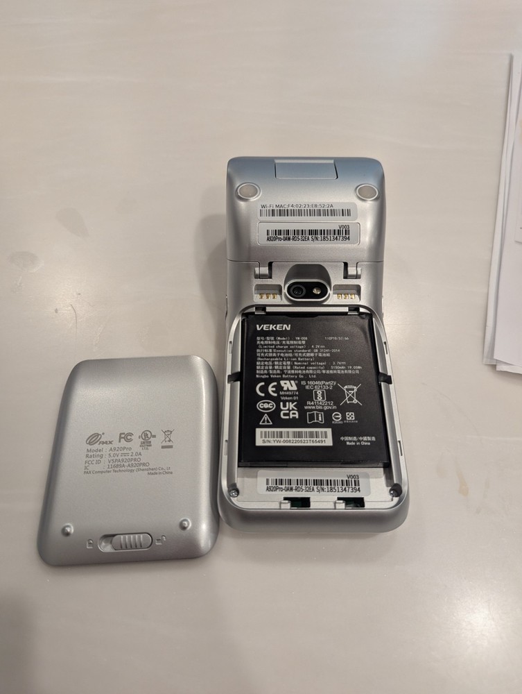 Used PAX A920 Pro SmartPOS Android Payment Terminal Card Reader WORKING .