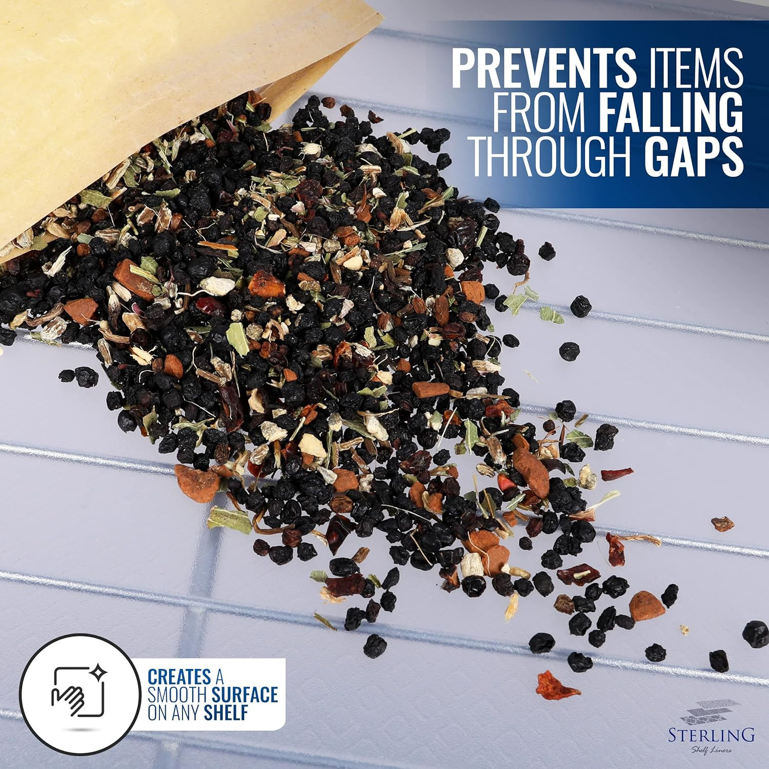 Sterling Shelf Liners for Wire Shelf System: Set of 4 in Graphite: 14 X 36 Inch