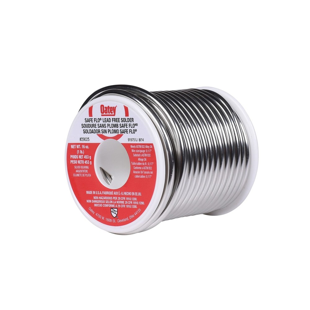 Safe-Flo 29025 Wire Solder 1Lb Solid Silver Gray Bulk